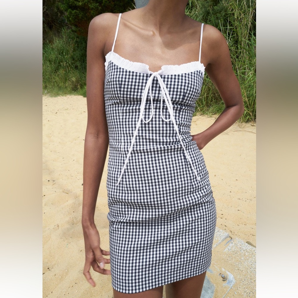 Zara Gingham Mini Dress